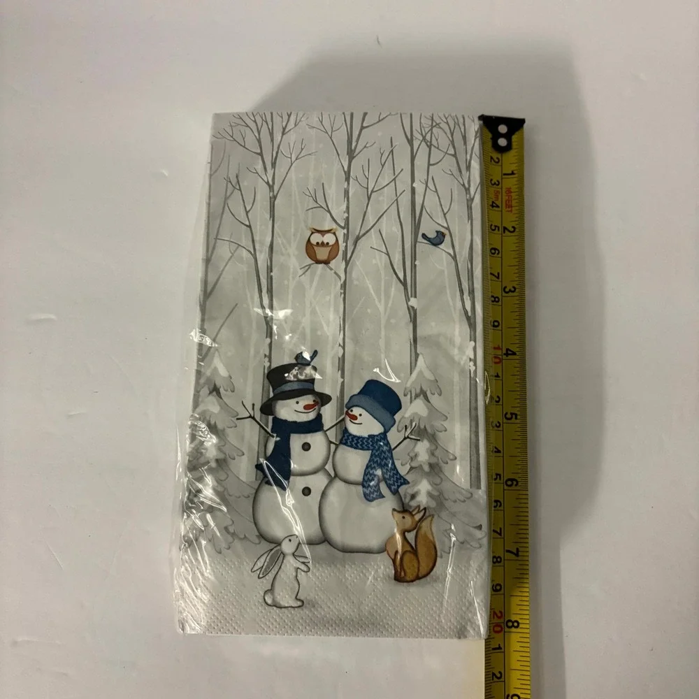 Christmas Snowman Paper Napkins Set 40ct Winter Holiday Table Decor New